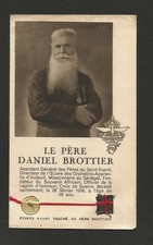 IMAGE PIEUSE RELIQUE VETEMENT père Brottier AUMONIER BATAILLE VERDUN SOMME WWI