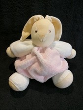 Doudou  peluche lapin patapouf plume beige et rose Kaloo