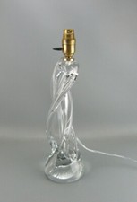 Ravissant ancien pied de lampe en cristal J.B France, hauteur 37,5 cm.