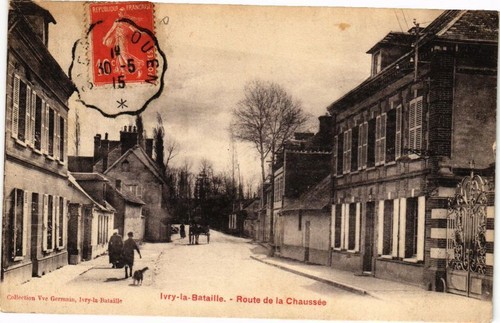 Cpa ivry bataille route - ivry-la-bataille,