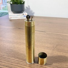 Briquet de poilu en laiton | Objet de tranchée 14-18 | Briquet tube artisanal