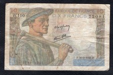 Un billet de 10 Francs Mineur