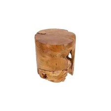 Tabouret bois brut teak - en,