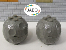 (N6/4) Lego 2x Rochers 30286 / 30342 ancien gris foncé équitation Hobbit 70133