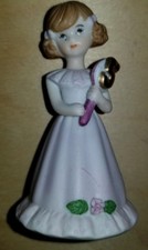Vintage 1982 Enesco Growing Up - Age 5 Holding the Number 5 Birthday 