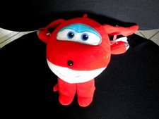 556/ doudou peluche Super Wings Avion Jett rouge 19cm