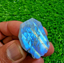 Exquise jolie pierre de lune arc-en-ciel brute 74 carats pierre précieuse en ...