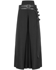 Punk Rave Hommes Dieselpunk Hakama Pantalon Noir Large Gothique Samouraï Warrior