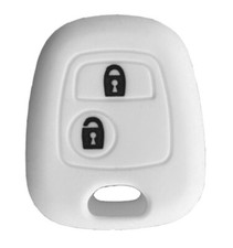 Housse Silicone pour Clé Peugeot 107 206 207 307 406 408 607 806 Expert Blanc