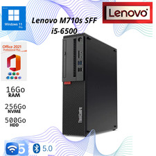Lenovo M710s SFF - Core i5-6th 16 Go RAM - SSD NVMe 256 Go + HDD 500 win 11 WIF