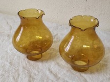 2 Abat jours, globes en verre  pour lustres, suspensions, tulipes