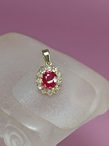 Pendentif ancien rubis 20cts - ancien,