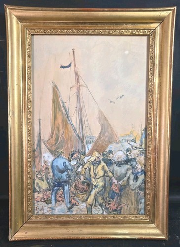Tableau gouache ancienne - gouache,