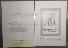 Menu idéal PIERRE ORSI LYON dessin DAMIN chef cuisine document cutout