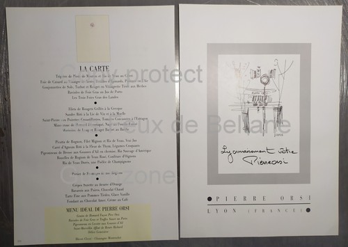 Menu idéal pierre orsi lyon - menu,