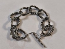 Bracelet Cordage Argent Massif