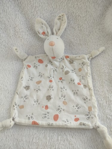 Doudou lapin plat blanc - doudou,