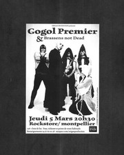 RARE / FLYER - GOGOL PREMIER : EN CONCERT A MONTPELLIER FRANCE 2009 MINI AFFICHE
