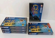 lot 5 Cassette audio BASF K7 vierge 60min CE II high position chrome extra EMTEC
