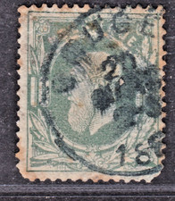 TIMBRE 1869-78 BELGIQUE N° 30-OBL. 2° CHOIX-VOIR SCAN R/V-
