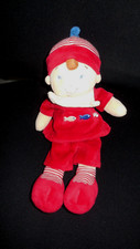 doudou peluche garçon marin habit rouge bordeaux brodé poisson MOTS D'ENFANTS