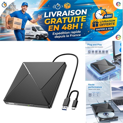 Lecteur dvd externe usb - cd,