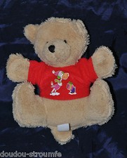 ?Peluche Doudou Ours ETAM Beige Brun Pull Rouge Mains Aimantés 16 Cm TTBE