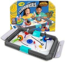 CRAYOLA ColourWhirls La Toupie Des Couleurs, Arène Pour Défis Avec 4 Toupies