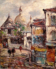 Tableau Huile/toile Vue de