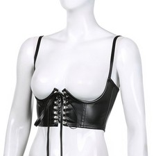 Ceinture corset en cuir PU