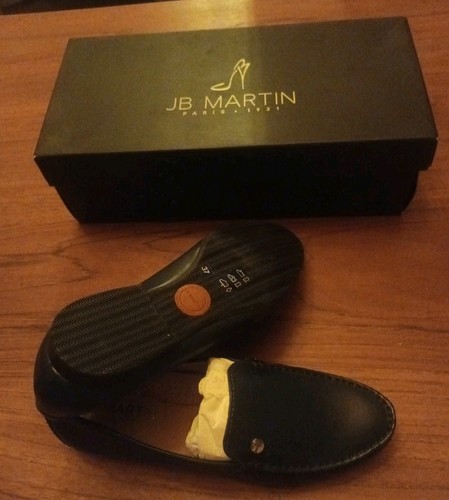 Mocassins cuir bleu marine