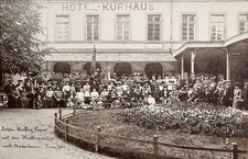 ?Grande Photo HOTEL KURHAUS NIEDERBRONN Juin 1906 Ausflug Wirthverein Alsace 67