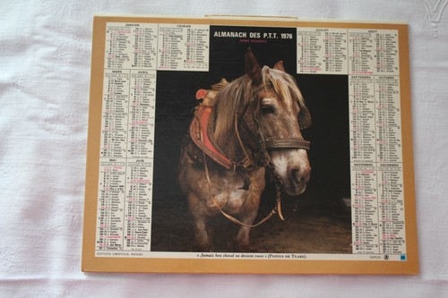 Calendrier des postes - calendrier,