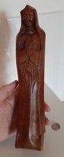 Grande Sculpture VIERGE DEBOUT signée YANN bois massif religion Dévotion Christ