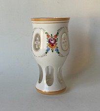 Vase En Verre De Bohême Peint
