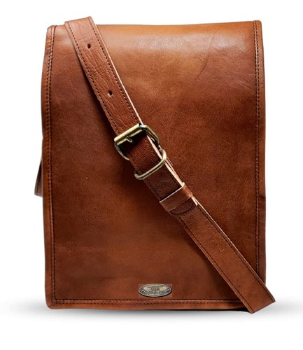 Serviette cuir porté - cuir, Épaule