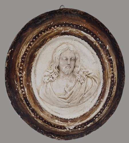 Ancien plâtre médaillon - plâtre,