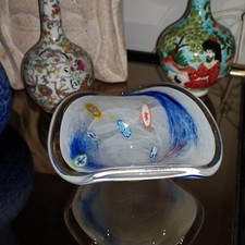 vide-poche / cendrier en verre