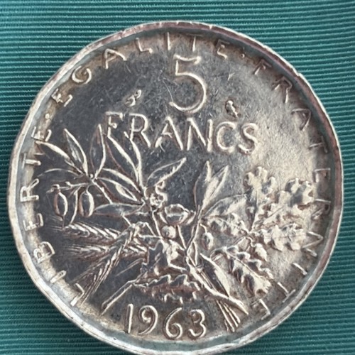 Francs semeuse fautée 1963 - 5,