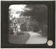 Maison Vosges, nature France, photo ancienne plaque de verre, positif 8,5x10 cm