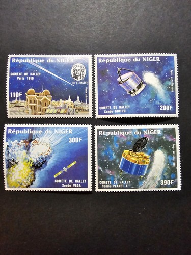 Timbre niger comète halley - timbre,