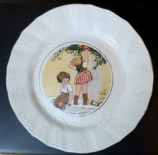 Assiette à dessert Sarreguemines  faïence Art Déco 1920/1930 humour vintage