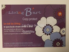 LIVING B'ART PARIS 18E BAR CONCERT pub  advert carte postale 