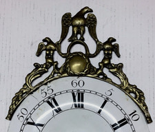 Fronton  clock UHR lanterne horloge comtoise AIGLE 24 Cm lys pediment 19 / 3 9