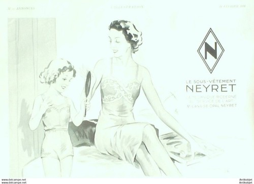 Publicite lingerie neyret 1930 - publicite,