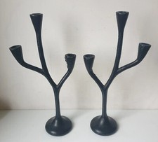 2 chandelier bougeoir fonte