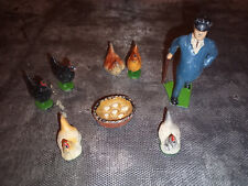 BF Quiralu CS Britains FL - homme, coq, panier & poules - plomb creux - DEFAUTS