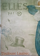 AFFICHE POUR LES ELLES DE TOULOUSE LAUTREC  MOURLOT AOUT 1952