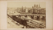 FRANCE Paris Instantané Panorama Photo Format CdV n Vintage Albumine ca 1860