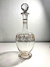 Superbe carafe en cristal Baccarat modèle Sévigné doré